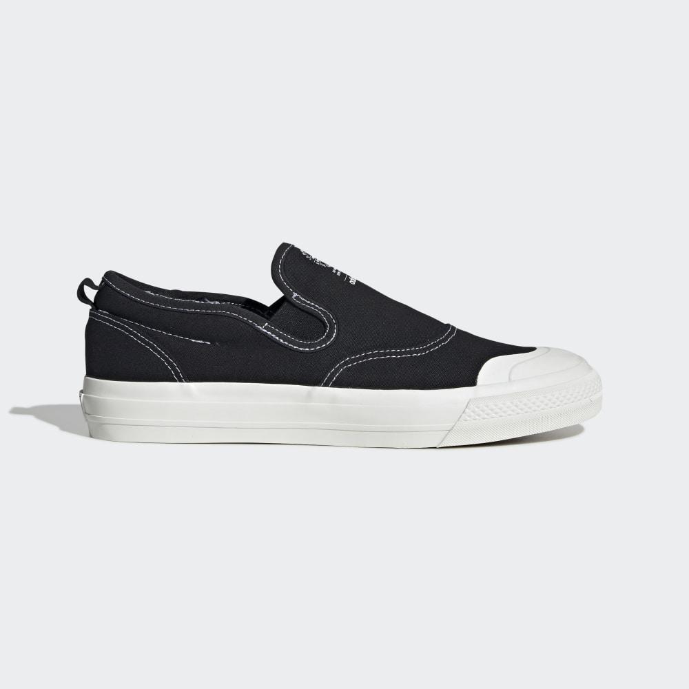 Adidas Women's Nizza RF Slip on Black/White Ireland EF1411